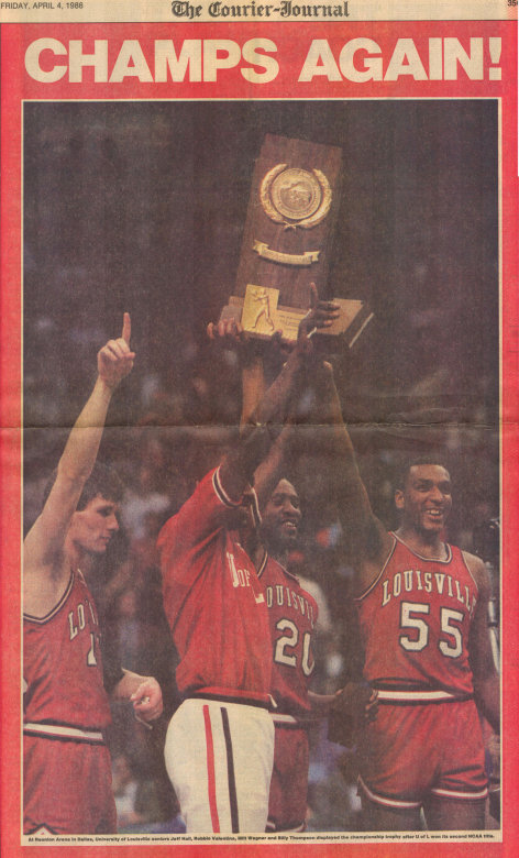 1986 champs--special newspaper edition.  Courtesy of Matt Wickham.