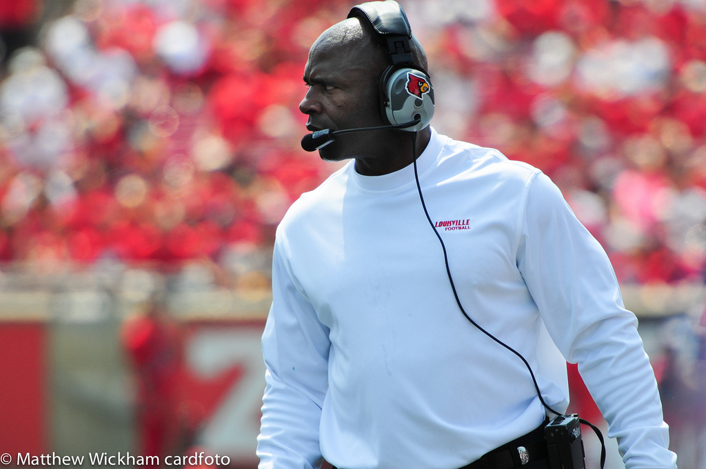 Heach Coach Charlie Strong was not entirely pleased with the performance, particularly by a less-than-perfect O. 