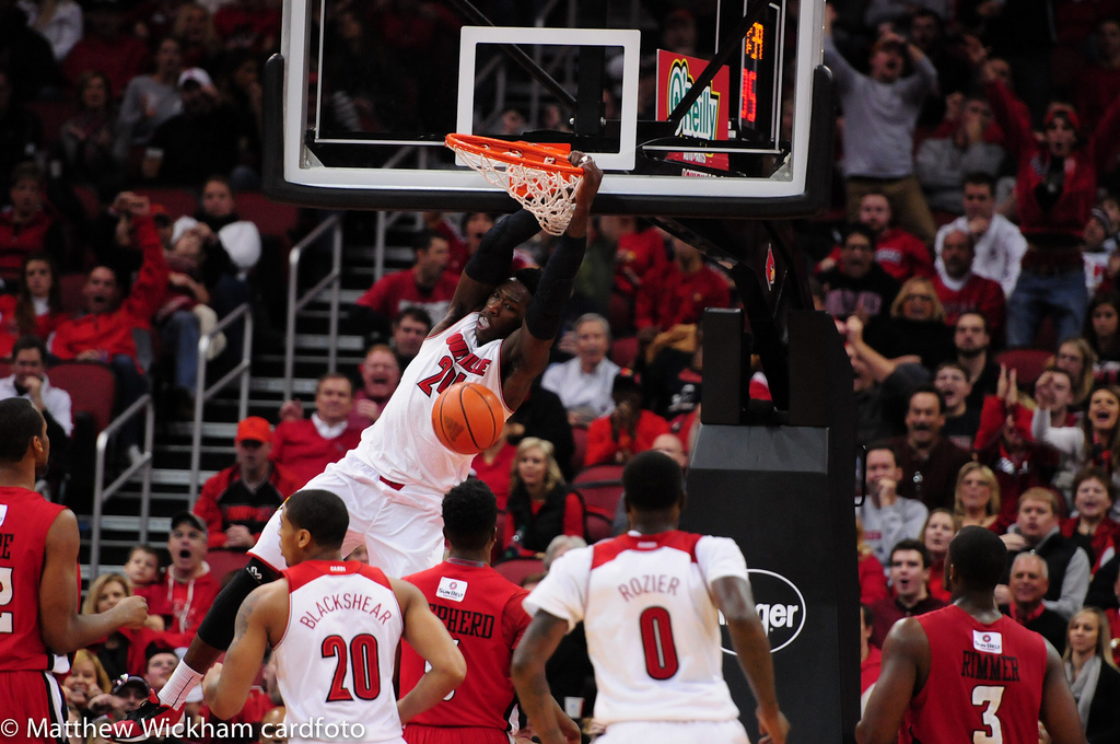 Trez doing his thing. He tied his top scoring mark with 20 points to lead the Cards.